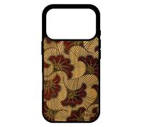 Coque Bois Naturel Pour Iphone 17 Pro Silicone Wax Imprim¿ Color¿ Housse Ethnique Africain Motif Rigide Etui Souple Artisanat