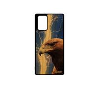 Coque bois Note 20 silicone aigle orage case bleu foudre housse animal eclair smartphone rapace royal oiseau design Samsung galaxy