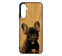 Coque Bois Pour A05s Silicone Chien Animal Smartphone De Protection Animaux Bulldog Etui Nature Mignon Jolie Original Samsung Galaxy