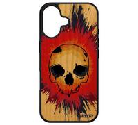 Coque Bois Pour Apple Iphone 16 Silicone Tete De Mort De Protection Tattoo Masque Rock Personnalisé Cadeau De Noel 128 Go Street Art Case