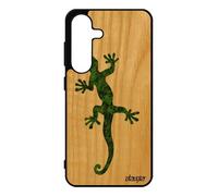 Coque Bois Pour Galaxy S25 Silicone Salamandre Fantaisie Smartphone Vert Esprit Du Feu Etui Antichoc Motif Femme Animal Tpu Pour Samsung