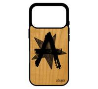 Coque Bois pour iPhone 17 Pro Silicone Anarchie Symbole Rock Logo Gris Graff Telephone ni Dieu ni Maitre Urbain Punk Made in France