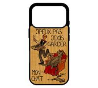 Coque Bois Pour Iphone 17 Pro Silicone J'peux Pas J'dois Garder Mon Chat 512 Go Humour Texte Jpeux Cartoon Animal De Compagnie Noir