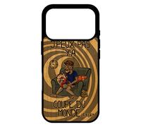 Coque Bois Pour Iphone 17 Pro Silicone J'peux Pas Y'a Coupe Du Monde Jpeux Humoristique Noir Je Gris Supporter Hand Made In France