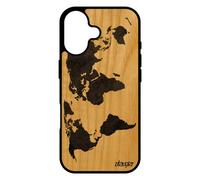 Coque Bois Pour Iphone 17 Silicone Carte Monde Housse Atlas Planete Motif Personnalis¿ Globe Antichoc Pays Texture Made In France