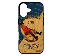 Coque Bois Pour Iphone 17 Silicone J'peux Pas J'ai Poney Cheval Comique Bleu Humoristique Humour Solide Mobile Bande Dessinée Aqua