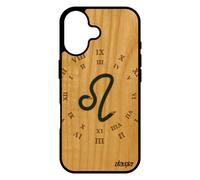 Coque Bois Pour Iphone 17 Silicone Signe Lion Horoscope Telephone Personnalis¿ Galaxie Avenir Noir Univers Astrologique Dessin