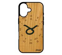Coque Bois Pour Iphone 17 Silicone Signe Taureau Rigide Galaxie Noir Case Horloge Bleu Du Zodiaque Univers Telephone Horoscope De