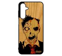 Coque bois pour Samsung A16 4G 5G silicone mort vivant zombie telephone unique de protection Orange horreur revenant mobile pour galaxy