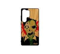 Coque bois pour Samsung S25 Ultra silicone mort vivant noir 4G squelette SM-S938U de protection paranormal fin du monde Vert pour galaxy
