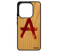 Coque Bois Pour Xiaomi Redmi Note 14 4g Europe Silicone Anarchie Urbain Smartphone Graffiti Punk Graff Peinture Noir Mur Realiste Symbole