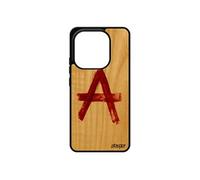 Coque bois pour Xiaomi Redmi Note 14 4G Europe silicone anarchie urbain smartphone graffiti punk graff peinture noir mur realiste symbole