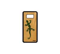 Coque bois salamandre S8 silicone portable pas cher Vert rigide a Samsung Galaxy S8