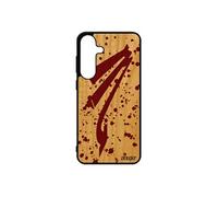 Coque bois Signe du zodiaque scorpion S25+ Plus silicone case femme Rouge tache d'encre motif univers tropical noir pour Samsung galaxy