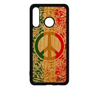 Coque Bois Silicone Huawei P30 Lite Peace and Love Reggae Garcon Swag Housse & a