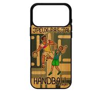 Coque Bois Silicone Humour J'peux Pas J'ai Handball Rigide Pour Iphone 17 Pro Max Texte Coupe Du Monde 512 Go Sport Bande Dessinée