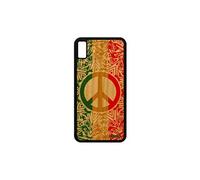 Coque bois silicone iPhone XS Max Peace and love ragga mandala 512 Go & de