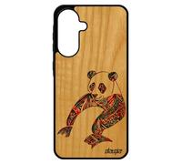 Coque Bois Silicone Pour Pour Samsung Galaxy A56 5g Panda Original Case Ethnique Pastel Tribal Homme De Protection Cadeau De Noel Azteque