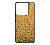 Coque Bois Silicone Pour Redmi Note 13 Pro 5g Confettis Pois Etui Original Housse Effet Design Vert Petales Romantique Motif Xiaomi