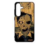 Coque Bois Silicone Pour Samsung Galaxy S25 Mort Vivant Ville Housse Ado Zombie De Protection Fin Du Monde Rigide Squelette Fantome Bleu