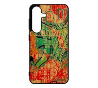 Coque Bois Silicone S25 Street Art Design Peinture Fond Tag Bleu Fait Main Telephone Motif 4g Ecriture Graffiti Tagu¿ Pour Samsung Galaxy