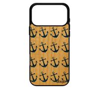 Coque Bois Veritable Pour Iphone 17 Pro Max Silicone Ancre Homme De Bateau Souple Marine Bleu Marini¿Re Fr¿Ne Ocean Made In France
