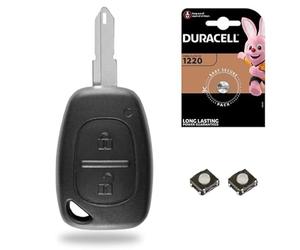 Coque/Boitier Cle Télécommande Plip pour Renault Trafic • Master • Kangoo ✚ Switch ✚ Pile CR1220 - Kit iRace Keys®