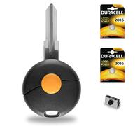 Coque/Boitier de Télécommande Plip Clé Smart Fortwo 450 • Forfour 451 • Roadster ✚ Switch ✚ 2 Piles CR2016 - Kit iRace Keys®