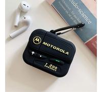 Coque BONTOUJOUR pour AirPods l gant Cr atif Classique Noir Vintage Beeper Pager Forme TPU Silicone Housse de Protection Peau