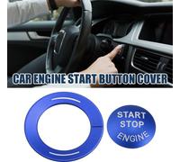 Coque Bouton Démarrage Moteur, Autocollant De Commutateur D'Allumage Du Démarreur Bouton De Démarrage Pour Nissan X-Trail T32 Ht32 Nt32 En Alliage D'Aluminium Bleu, 1 Ensemble