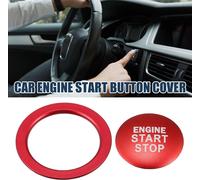 Coque Bouton Démarrage Moteur, Autocollant De Commutateur D'Allumage Du Démarreur D'Allumage, Garniture De Bouton D'Allumage En Alliage D'Aluminium Rouge Pour Toyota, 1 Ensemble