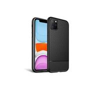 Coque brossée noire Apple iPhone 11 6,1 pouces NEW Carbon Fiber Antichoc - Accessoires Pochette Case Nouvel iPhone 11 6.1 2019