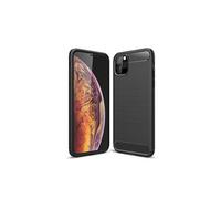 Coque brossée noire Apple iPhone 11 PRO MAX 6,5 pouces Carbon Fiber Antichoc - Accessoires Pochette Case Nouvel iPhone 11 PRO MAX 6.5 2019