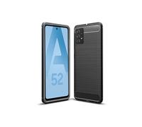Coque brossée noire pour Samsung Galaxy A52 4G / A52 5G / A52s Carbon Fiber Antichoc