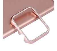 Coque Bumper Compatible avec Apple Watch Series SE 3, Ultra-Mince Métal Housse de Protection Antichoc Paillettes Diamant Étui de Protection Complète Compatible avec Apple Watch 40mm Série SE/4/5/6