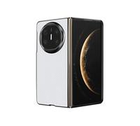 Coque Carbone pour Huawei Mate X6 Cuir Tissé Contour Silicone Blanc