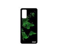 Coque Carte monde Galaxy S20 FE silicone motif vert mobile original atlas case design terre texture planete pays globe de Samsung