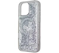 Coque Compatible MagSafe pour iPhone 16 Pro Max Design Waterfall Argent