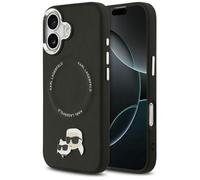 Étui Karl Lagerfeld Karl & Choupette Pins MagSafe pour iPhone 17 noir