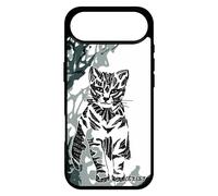 Coque Chat Pour Iphone 17 Air Silicone Peinture Mignon Chaton De Protection Felin Motif Noir Et Blanc Antichoc 4g 256 Go Gris Petit