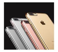 Coque Chrome Silicone IPHONE 8 PLUS (+) APPLE Contour Transparente Bumper Protection Gel Souple (OR)
