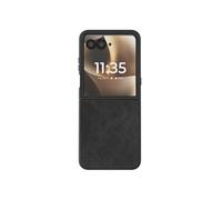 Coque Clapet pour Motorola Razr 70 Ultra Protection Pliable Rigide Effet Cuir Noir