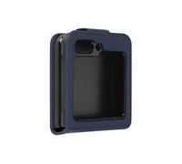 Coque Clapet pour Samsung Galaxy Z Flip 5 Languette Magnétique Chesterfield Bleu