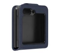 Coque Clapet pour Samsung Galaxy Z Flip 5 Languette Magnétique Chesterfield Bleu nuit