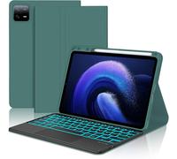 Coque Clavier Avec Touchpad Pour Xiaomi Pad 6/Pad 6 Pro 11"", Azerty Français Clavier Rétroéclairé Détachable Combo Touch Pour Xiaomi Pad 6, Vert Foncé