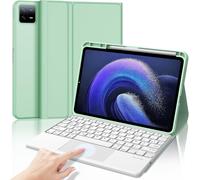 Coque Clavier Avec Trackpad Pour Xiaomi Pad 6/6 Pro 11"" 2023, Clavier Pour Xiaomi Pad 6, Azerty Français Clavier Détachable Combo Touch Pour Xiaomi Pad 6/6 Pro 11"", Vert Clair
