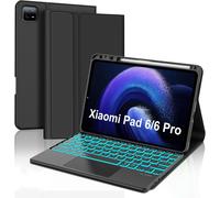 Coque Clavier avec Trackpad pour xiaomi Pad 6/6 Pro 11 Pouces 2023,AZERTY Français Clavier Rétroéclairé Détachable Combo Touch pour xiaomi Pad 6/6 Pro 11"" 2023,Noir.[Y366]