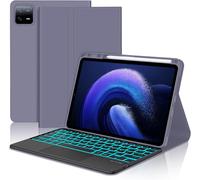 Coque Clavier Azerty Avec Touchpad Pour Xiaomi Pad 6/Pad 6 Pro 11"", Clavier Rétroéclairé Détachable Combo Touch, Violet