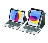 Coque Clavier Bluetooth FLOODKING 360° Rotative pour iPad Air 11 2024/2025 avec Touchpad,Coque Acrylique Transparente, Porte-Stylet - Vert Vert