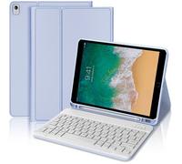 Coque Clavier - E.F.CONNECTION - iPad Air 3 / Pro 10 5"" - Cuir PU Lavande - Bluetooth 5.0 - AZERTY